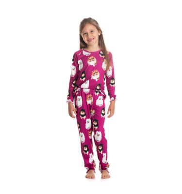 Pijama Lyla Longo Infantil Feminino - Imagem 3 - Mobile