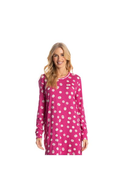 Camisão Feminino Curto Manga Longa Alana Rosa-2 - Imagem 1