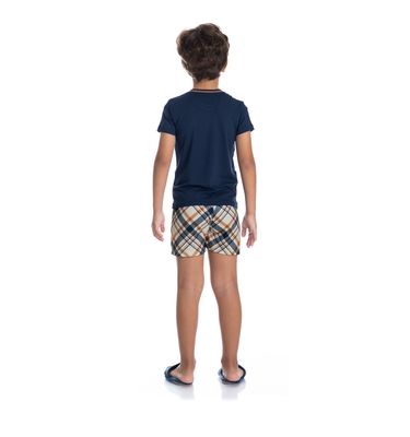 Pijama Infantil Unissex Curto Chess Tombini - Imagem 9 - Mobile