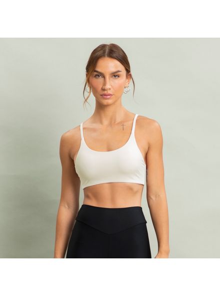 Feminino - Fitness - Top BRANCO P – Daniela Tombini