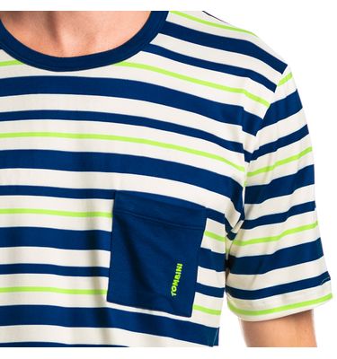 Pijama Masculino Curto Listrado Com Bolso José Tombini - Imagem 5 - Mobile