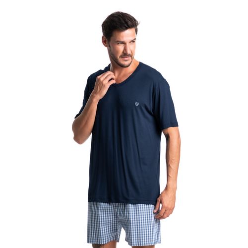 Pijama-Masculino-Curto-Xadrez-Antonio-Tombini