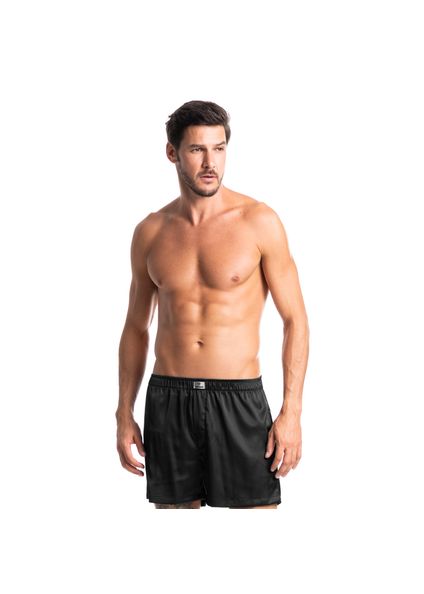 Boxer Masculina Lisa Enzo Tombini Preto - Imagem 1