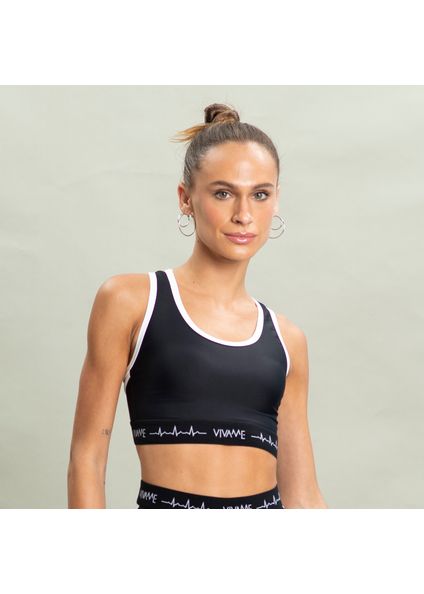 Top Cross Com Elastico Nadador Vivame Preto - Imagem 1