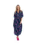 Kaftan-Curto-Decote-V-Floral-Camila-Azul-Daniela-Tombini