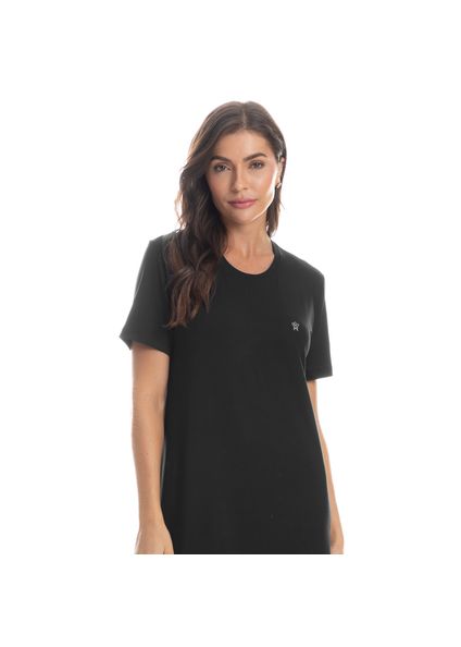 Vestido Midi Maju Rosa Preto - Imagem 1