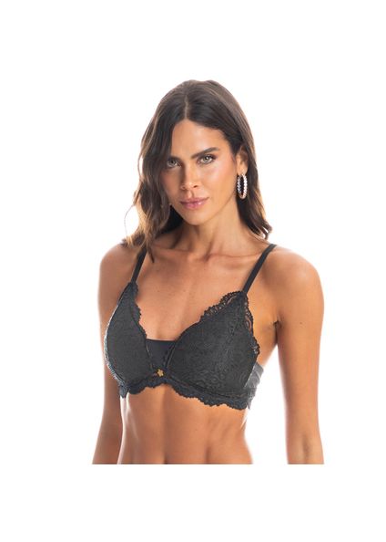 Sutiã Em Renda Júlia Kiss Preto - Imagem 1