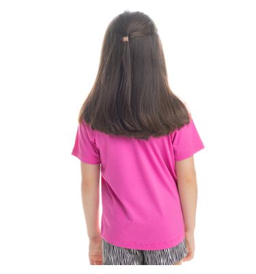 Pijama Curto Com Bolso Infantil Amanda Zebra - Imagem 2 - Mobile