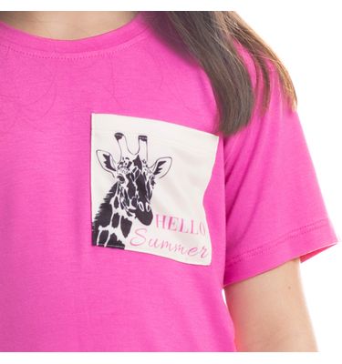 Pijama Curto Com Bolso Infantil Amanda Zebra - Imagem 5 - Mobile