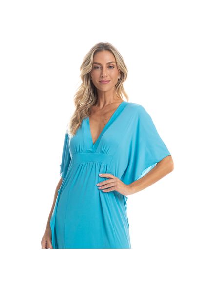 Kaftan Feminino Longo Bia Azul - Imagem 1