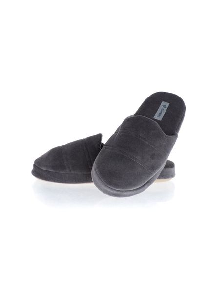 Chinelo Masculino Em Plush Fred Fechado Cinza-2 - Imagem 1