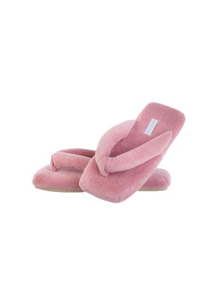 Chinelo Em Atoalhado Dedo Lui Rosa - Imagem 1