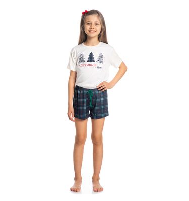 Pijama Infantil Feminino Curto Happy Wishes - Imagem 3 - Mobile