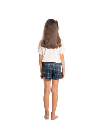 Pijama Infantil Feminino Curto Happy Wishes - Imagem 4 - Desktop