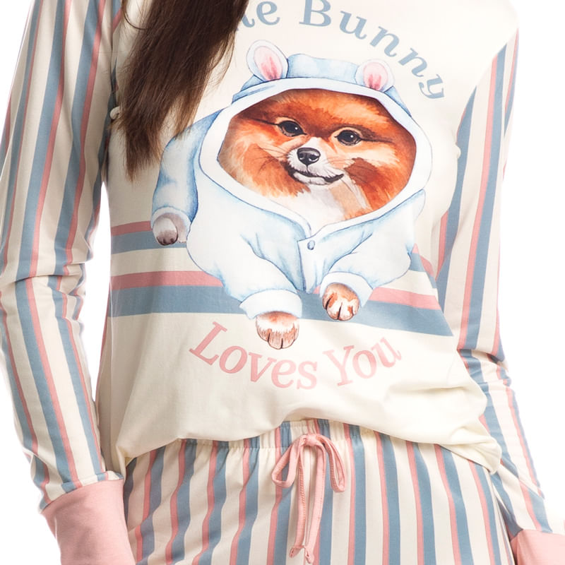 Pijama-Feminino-Longo-Listrado-Lyla-Bunny