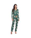 Pijama-Feminino-Longo-Abotoado-Floral-Luna