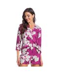 Pijama-Feminino-Curto-Abotoado-Floral-Vitoria