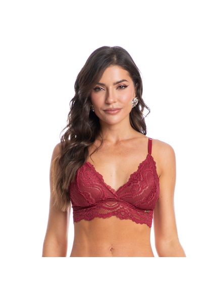 Sutiã Com Renda Atena Vermelho - Imagem 1