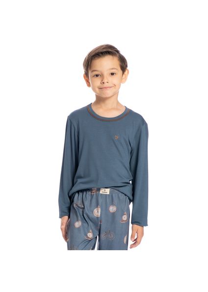 Pijama Infantil Masculino Longo Victor Tombini Azul-2 - Imagem 1