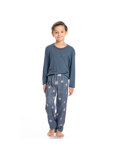 Pijama Infantil Masculino Longo Victor Tombini - Imagem 3 - Desktop