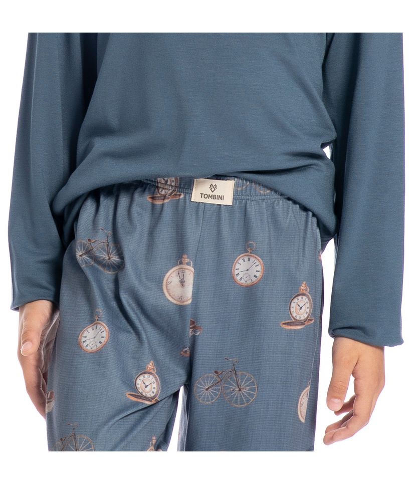 Pijama Infantil Masculino Longo Victor Tombini - Imagem 5 - Desktop