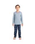 Pijama-Infantil-Masculino-Longo-Xadrez-Bento-Tombini