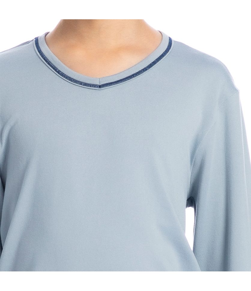Pijama Infantil Masculino Longo Xadrez Bento Tombini - Imagem 5 - Desktop