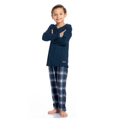 Pijama Infantil Masculino Longo Xadrez Bento Tombini - Imagem 3 - Mobile