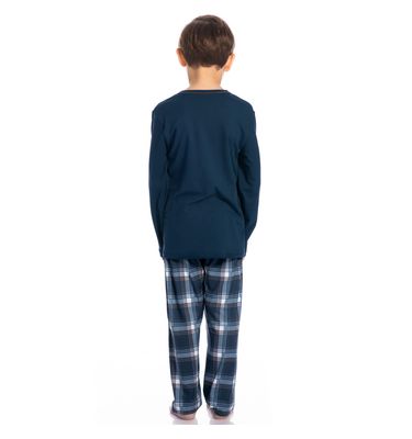 Pijama Infantil Masculino Longo Xadrez Bento Tombini - Imagem 4 - Mobile
