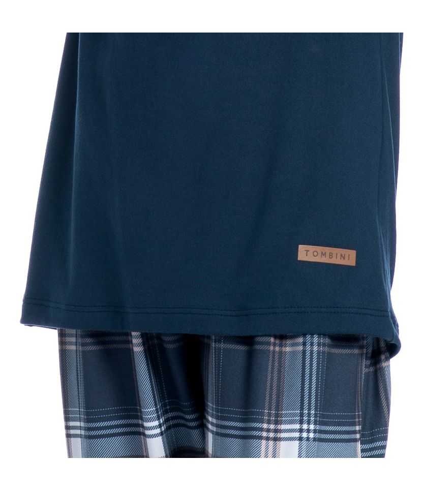 Pijama Infantil Masculino Longo Xadrez Bento Tombini - Imagem 5 - Desktop