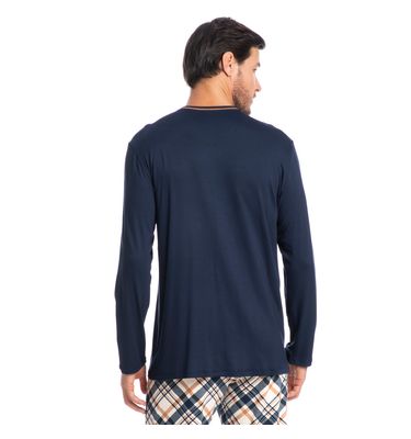 Pijama Masculino Longo Chess Tombini - Imagem 2 - Mobile