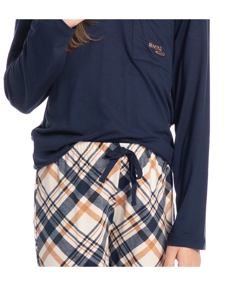 Pijama Unissex Infantil Curto Chess Tombini - Imagem 5 - Desktop