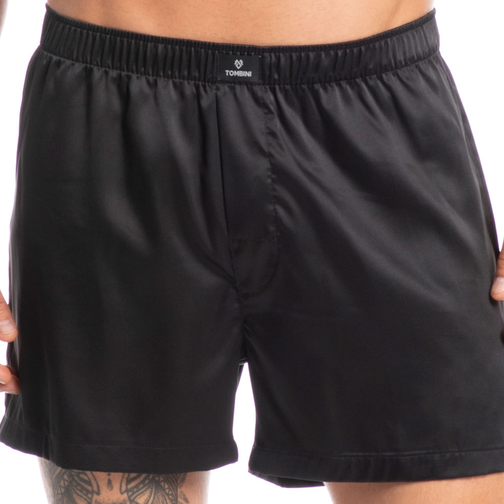 Boxer Masculina Lisa Em Cetim Enzo Tombini - Imagem 5 - Mobile