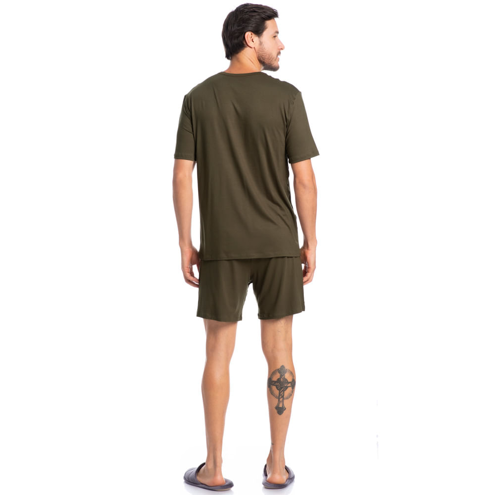 Pijama Masculino Curto New Romeu Tombini - Imagem 4 - Mobile