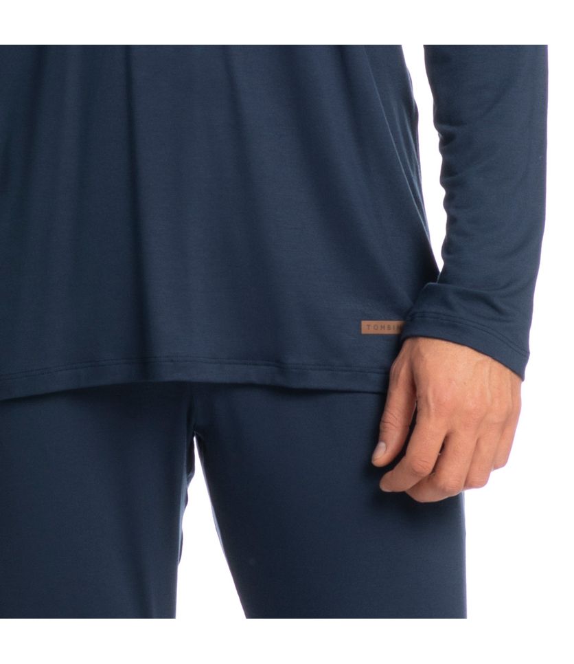 Pijama Masculino Decote V Longo New Romeu Tombini - Imagem 5 - Desktop