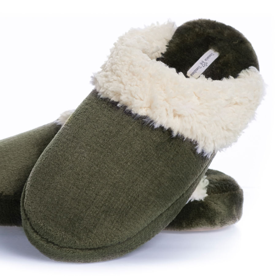 Chinelo Feminino Em Fleece Fran - Imagem 3 - Mobile
