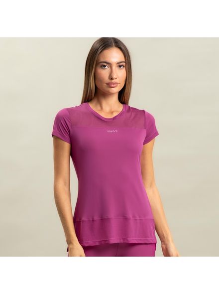 Camiseta Feminina Pulse Com Tela Color Vivame