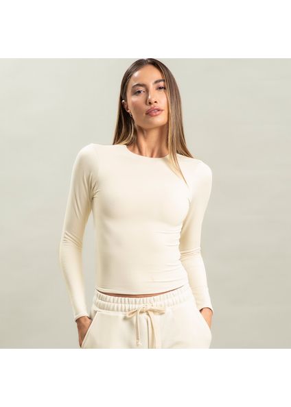 Blusa Feminina Manga Longa Contour 1 Vivame Branco - Imagem 1