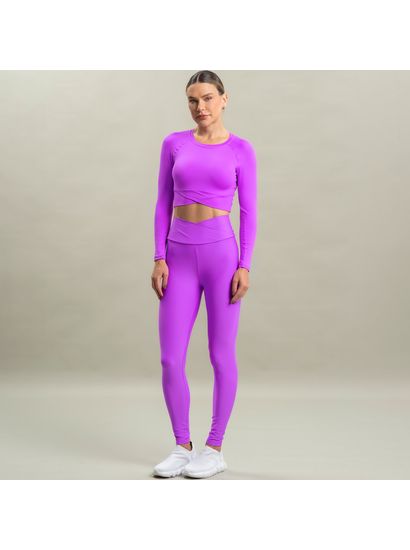 Blusa Feminina Crop Light Manga Longa Wrap Vivame - Imagem 3 - Desktop