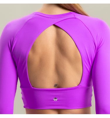 Blusa Feminina Crop Light Manga Longa Wrap Vivame - Imagem 5 - Mobile