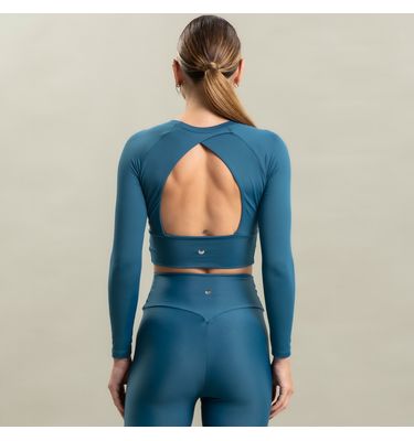 Blusa Feminina Crop Light Manga Longa Wrap Vivame - Imagem 2 - Mobile