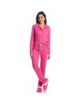 Pijama-Feminino-Abotoado-Longo-Lea