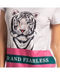 Pijama-Feminino-Longo-Manga-Curta-Jungle-Tigre