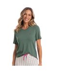 Pijama-Feminino-Longo-Manga-Curta-Lina-Verde