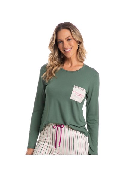 Pijama-Feminino-Longo-Com-Bolso-Lina-Verde