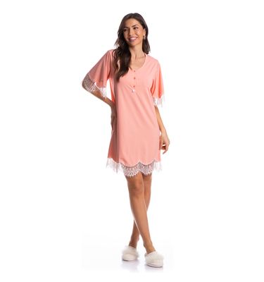 Camisão Curto Com Abertura Com Renda Lana - Imagem 3 - Mobile
