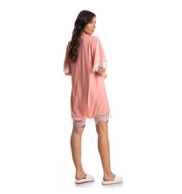 Camisão Curto Com Abertura Com Renda Lana - Imagem 4 - Mobile