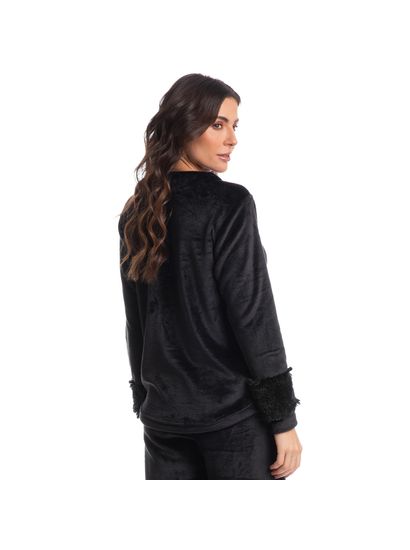 Pijama Feminino Longo Em Fleece Gigi - Imagem 2 - Desktop