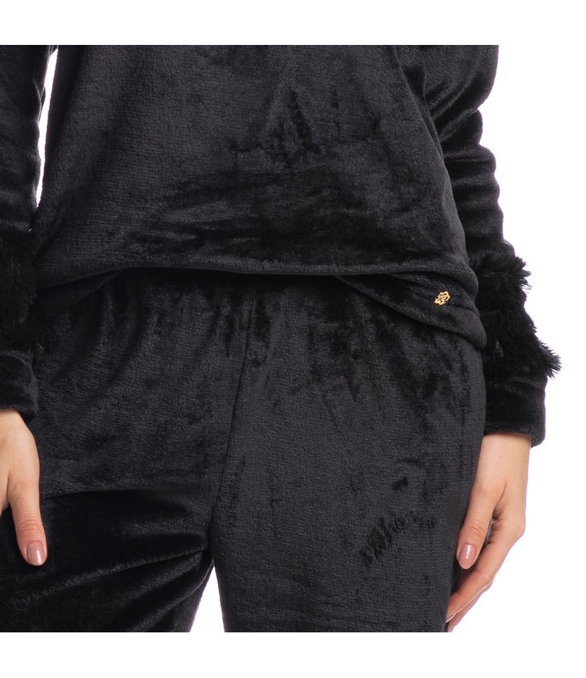 Pijama Feminino Longo Em Fleece Gigi - Imagem 5 - Desktop