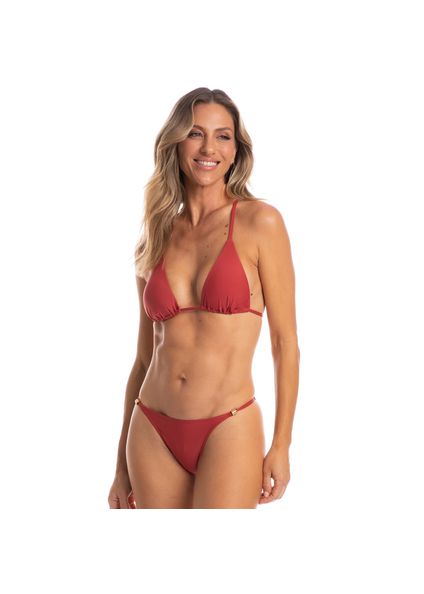 Biquíni Cortininha Detalhe Costas String Jeri Vermelho - Imagem 1